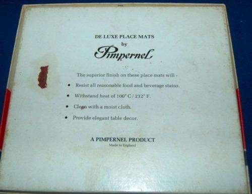 Quality De Luxe Place Mats by PIMPERNEL - 4 Large and 11 Plate Size - See description for detail