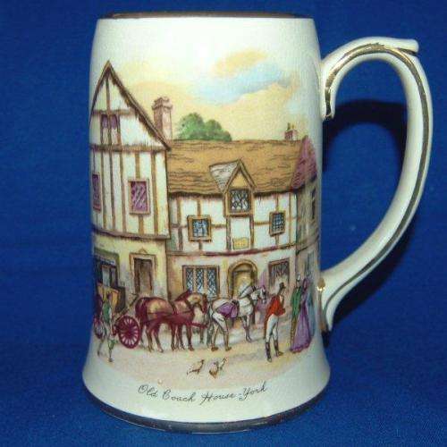 Sadler Beer Mug  "Old Coach House - York" - Height 140mm Base diameter 95mm