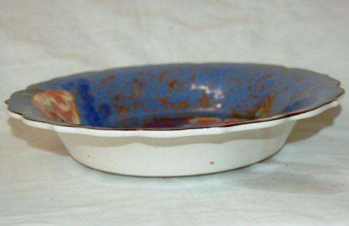 Stunning Royal Doulton "Wild Rose" Lotus Rim Fruit Bowl - D 6227 - C1950 -Diam 300mm Depth 60mm