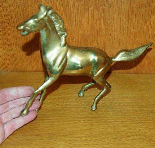 2 Quality Brass Horses - Largest Height 200mm