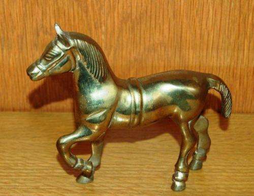 2 Quality Brass Horses - Largest Height 200mm