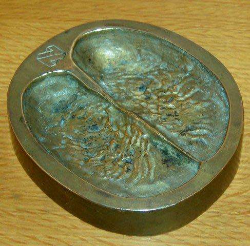 Solid Brass (2kg's) African Buffalo Spoor Mold - Paperclip or Ashtray - 170mm X 150mm