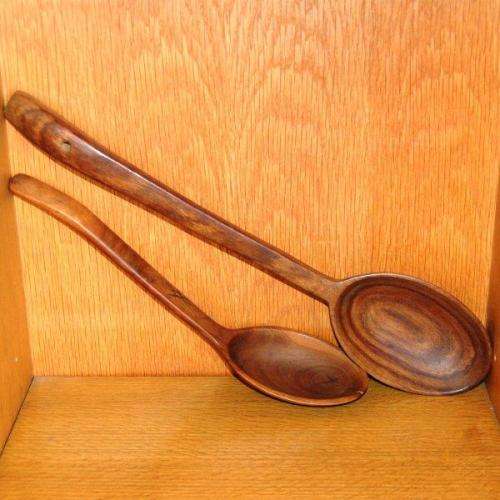 2 Large Wooden Spoons - Longest 450mm