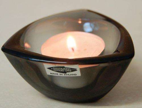 5 Glass Tea Light Holders - Made in Finland - Height 40mm