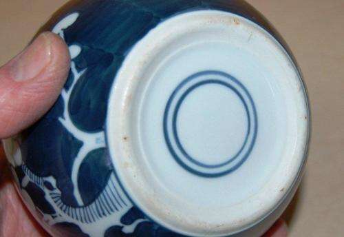 Vintage Blue & White Ginger Jar - KANGXI Marks - Height 120mm