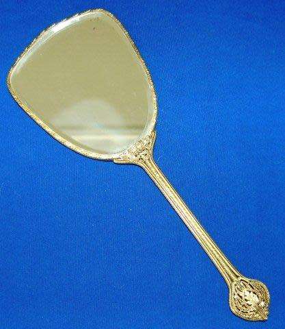 Beautiful Vintage Embroidered 3 Piece Vanity Set - Mirror Length 325mm - Good condition.