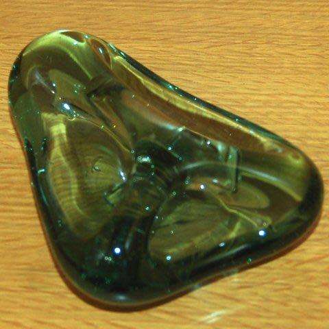 Unusually Shaped Glass Paper Weight - Shaped for the hand - 160mm X 120mm