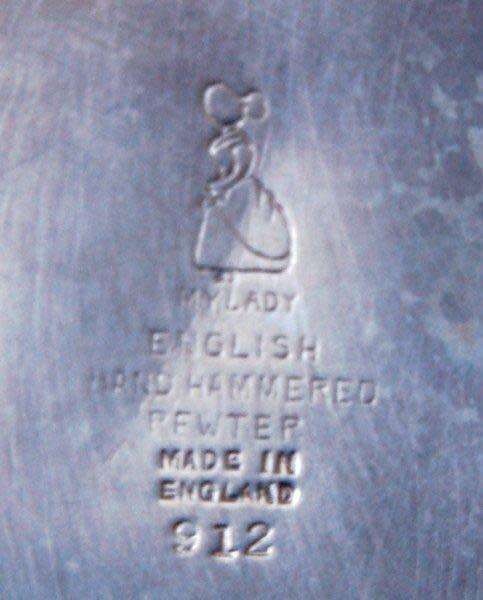 "MY LADY" - English Hand Hammered Pewter Lidded Jug & Sugar Basin - No. 912 - See Description.