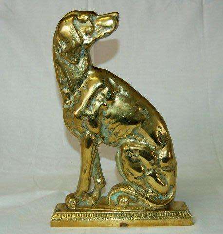 Pair of Victorian Brass Door Porters "Retrievers" Circa 1880 - Read Description for all details.