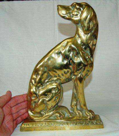 Pair of Victorian Brass Door Porters "Retrievers" Circa 1880 - Read Description for all details.