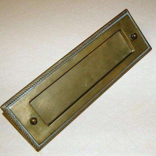Brass Letter Drop - In working order with screws - Width 280mm Depth 90mm