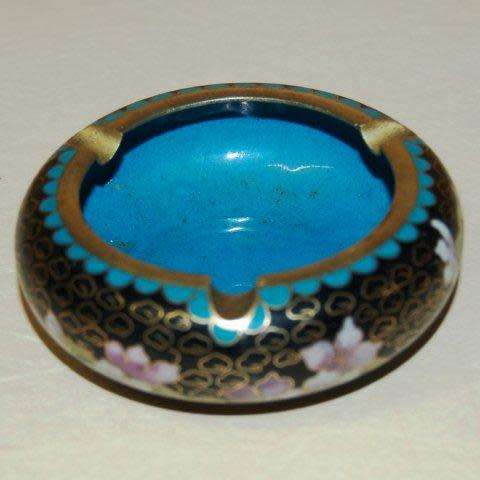 Attractive Cloisonne Ashtray - Diameter 90mm Depth 35mm