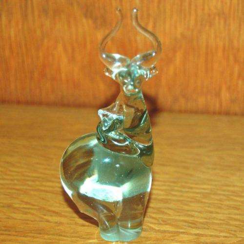 Rare "NGWENYA" Glass Collectable Kudu - Height 110mm