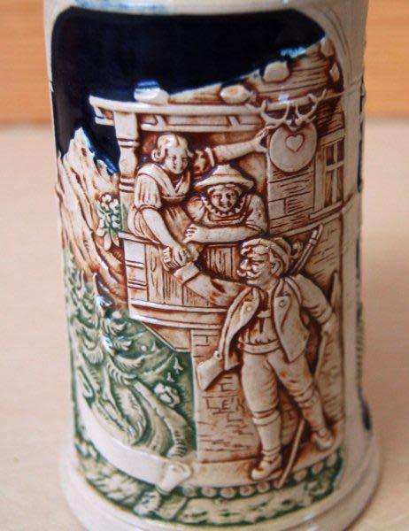 2 Stein Tankards - Both German - One made in West Germany - Height 225mm