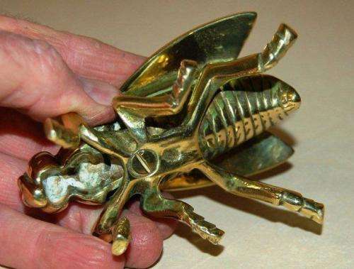 Detailed Brass Fly with Hidden Compartment - Length 100mm