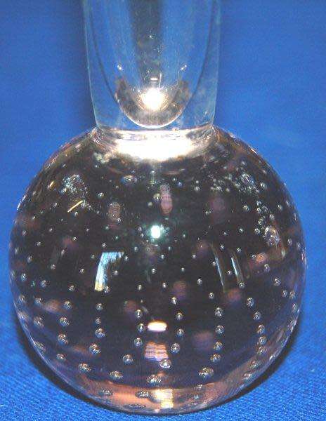 Glass Bubble Stem Vase - Height 155mm