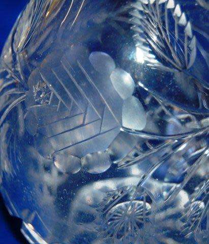 Rose Cut Lead Crystal Decanter - Total Height 250mm