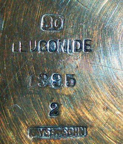 Rare Antique German Leuconide Metalware "Kayser Sohn" 3 Piece Tea Set Circa 1880 See description.