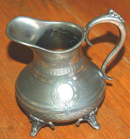 Rare Antique German Leuconide Metalware "Kayser Sohn" 3 Piece Tea Set Circa 1880 See description.