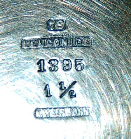 Rare Antique German Leuconide Metalware "Kayser Sohn" 3 Piece Tea Set Circa 1880 See description.