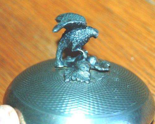 Rare Antique German Leuconide Metalware "Kayser Sohn" 3 Piece Tea Set Circa 1880 See description.