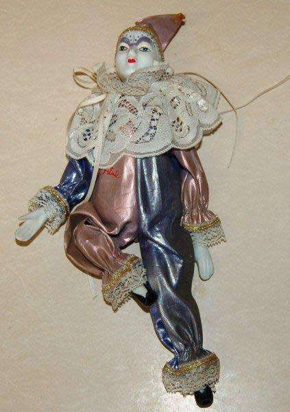 6 Assorted Clown Dolls - Some with Porcelain Heads & Hands - Tallest is 420mm