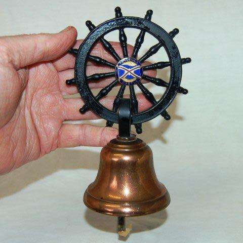 Pendennis Castle Copper Bell Memorabilia - Total Height 145mm