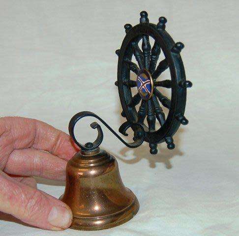 Pendennis Castle Copper Bell Memorabilia - Total Height 145mm