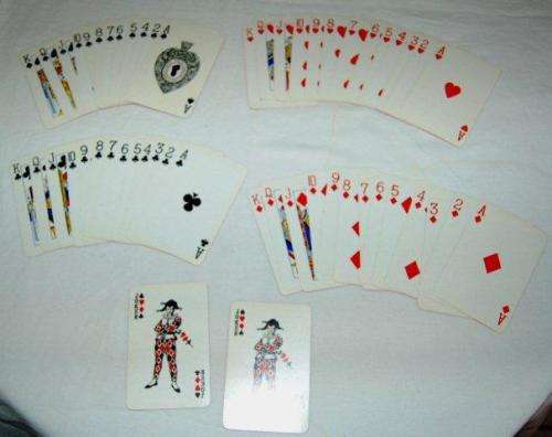 R.M.S. Pendennis Castle - Boxed Playing Cards. 2 Complete Packs with Jokers.