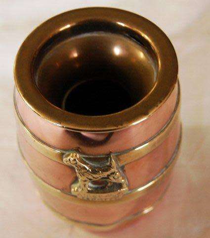 Pair of quality "Peerage" Copper Barrel Pen Holders - Height 90mm See pictures.