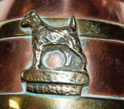 Pair of quality "Peerage" Copper Barrel Pen Holders - Height 90mm See pictures.