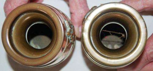 Pair of quality "Peerage" Copper Barrel Pen Holders - Height 90mm See pictures.