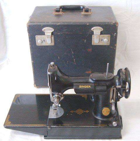 Singer Portable Electric Sewing Machine No. 221K - Please read description and see all pictures.