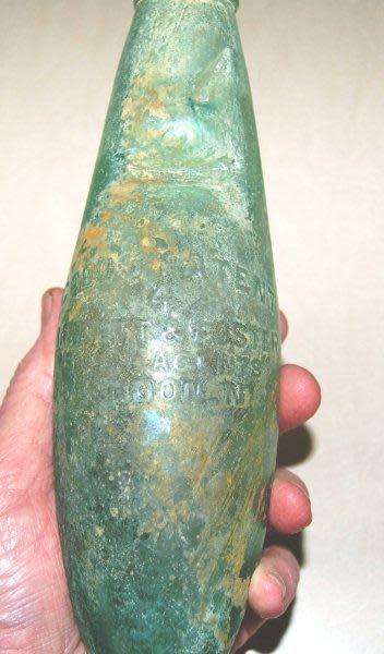 Torpedo/Codd Bottle Patent.4 - Marble Intact - Barnett & Foster - Shilling & Taylor - 250mm