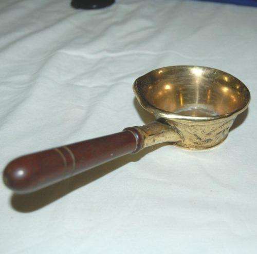 Vintage Brass Chinese Coal Silk Iron with Embossed Dragon - Length 200mm