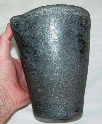 Antique Crucible with Spout - Interesting backstamp - Weight 1.8 kg's - Height 200mm