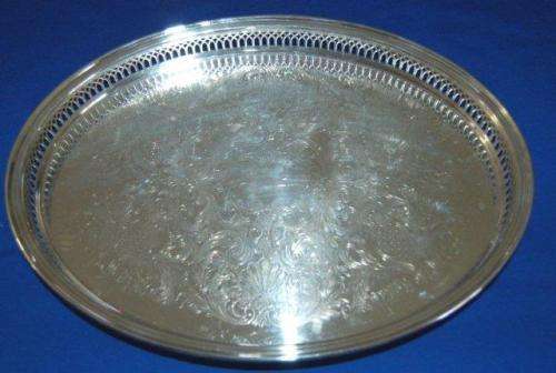 2 Silver Plated Trays - Large Tray is EMESS and the other is ASHBERRY A1 - See description for sizes