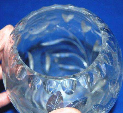 Stunning Heavy Rose Cut Vase - Height 145mm - NO DAMAGE.