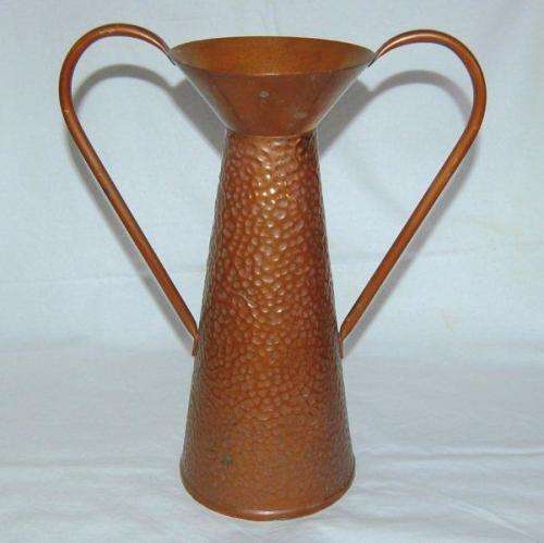 Tall Hammered Copper Vase - Height 320mm - "Pure Copper Product"