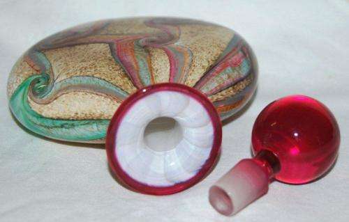 Stunning ISLE OF WIGHT GLASS perfume bottle. Height 125mm See all pictures.