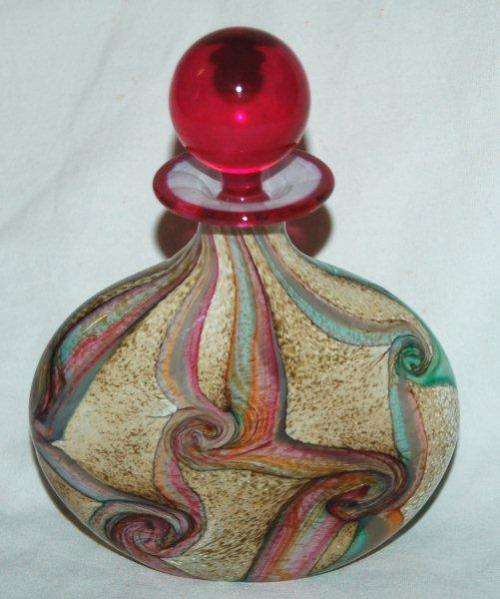 Stunning ISLE OF WIGHT GLASS perfume bottle. Height 125mm See all pictures.