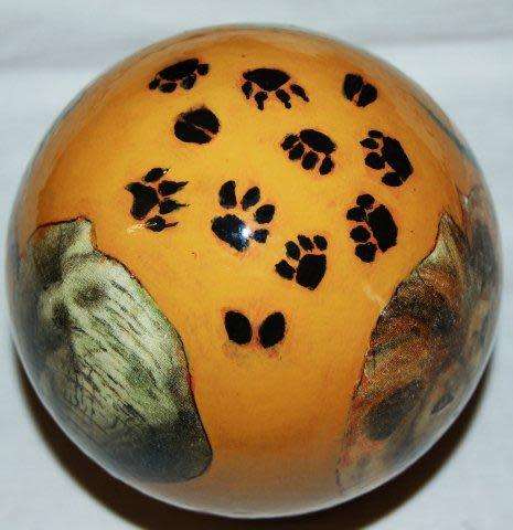 Big 5 Decoupaged Ostrich Egg - Stand not included.