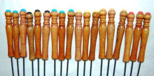 Cast Iron Fondue Pot, Stand, Burner and 18 Colour Coded Forks - Pot Diameter 165mm Depth 90mm