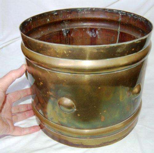 2 Large (Very Heavy) Brass Planters - 1.6 kg & 2.2 Kg - Largest Height  230mm Diameter 270mm