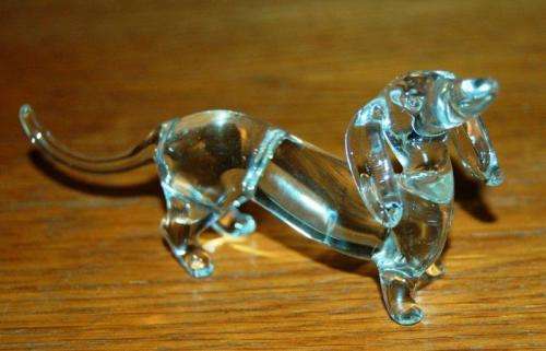 Family of 3 Glass Dachshunds - Longest is 120mm