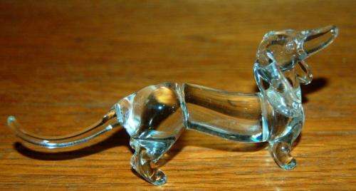 Family of 3 Glass Dachshunds - Longest is 120mm
