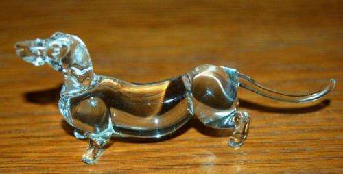 Family of 3 Glass Dachshunds - Longest is 120mm