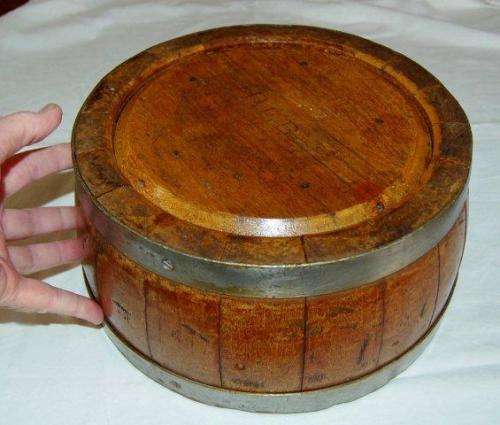 Beautiful Barrel Oak Bowl / Planter - Diameter 280mm Height 130mm - See all pictures
