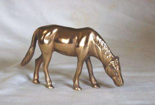 Two Quality Brass Horses - Tallest 105mm