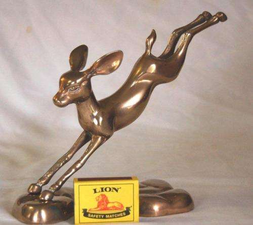 Brass Frolicking Bambi - Height 170mm